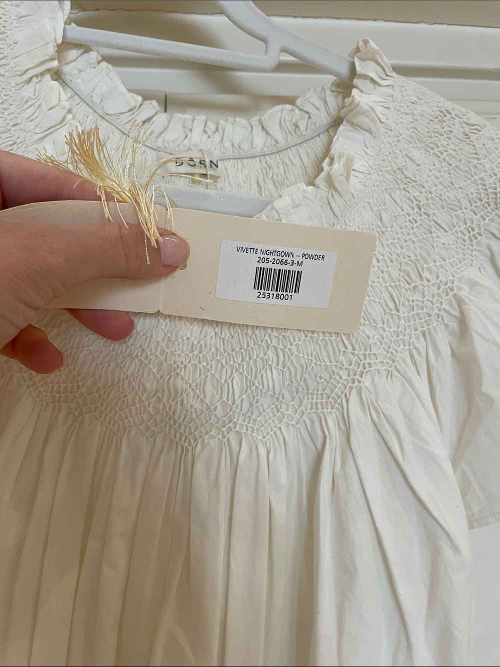 Doen Cream Midi Smocked Yoke Dress - Picture 3 of 5